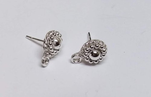 Judy Larson's Bali Style Earrings - , Contemporary Wire Jewelry, Stamping, Stamps, Butane Torch, Soldering, Solder, Drilling, Drill, Tumble the earrings for about an hour
